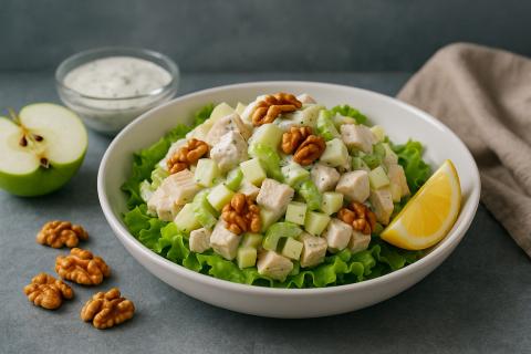 Салат, который бодрит лучше кофе: курица, яблоко и сельдерей в идеальном балансе
