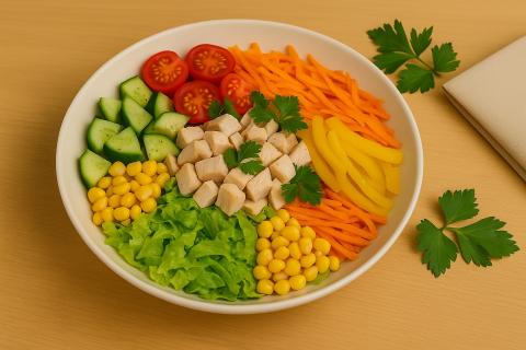 Спортивные тренеры советуют белковый салат с курицей и овощами для восстановления