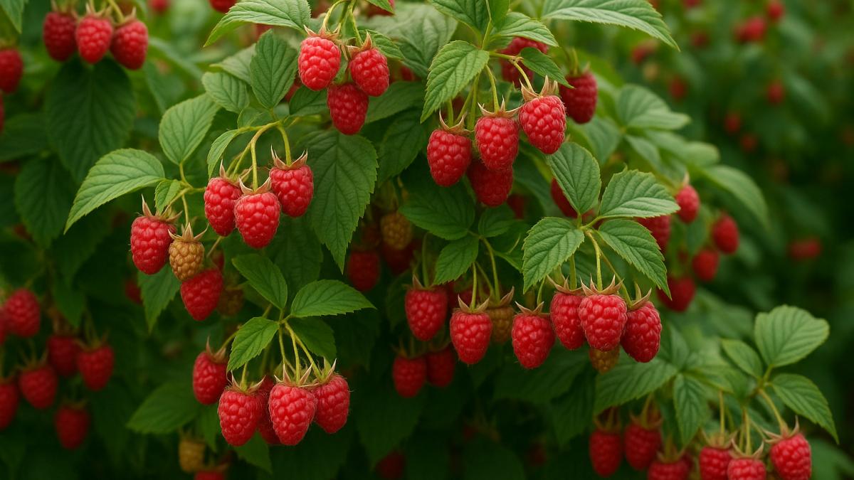 Урожай малины