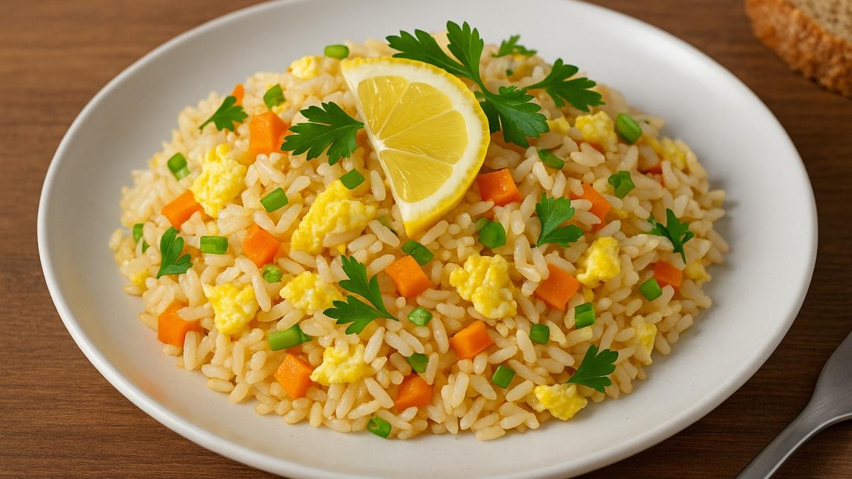 Рис по-тайски с яйцом Рис по-тайски с яйцом