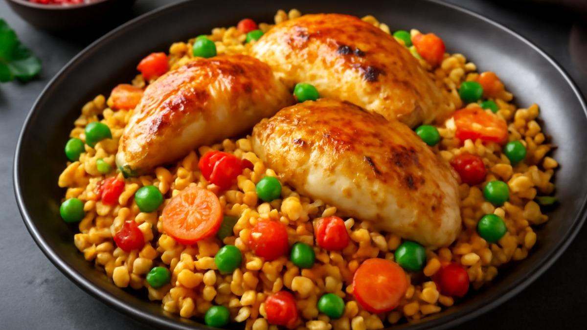 булгур с овощами и мясом