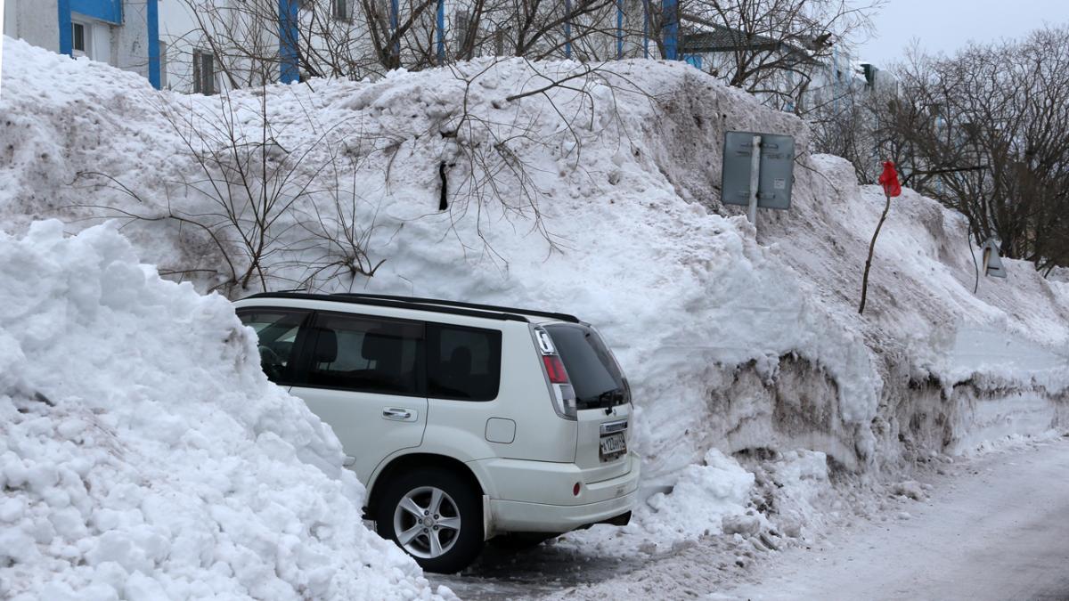 Зима, сугробы