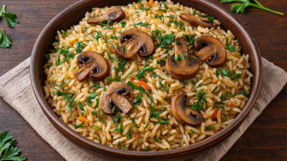 Плов с грибами и зеленью Плов с грибами и зеленью