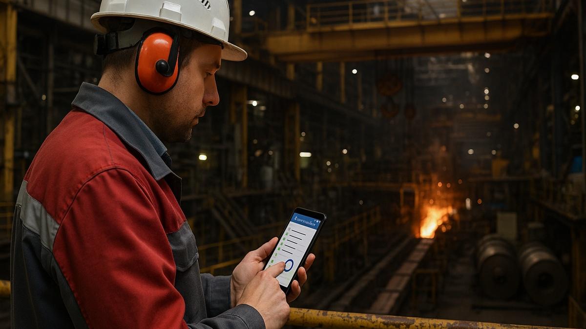 Мобильный обходчик в цехе