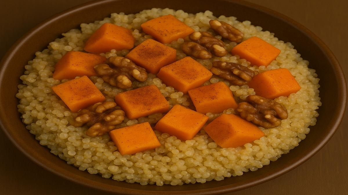 Киноа с тыквой и корицей