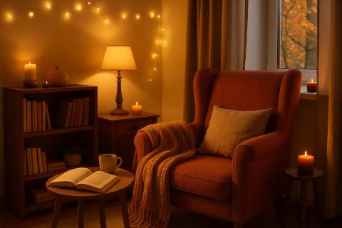 Маленькое место — большой эффект: как уголок для чтения меняет осень