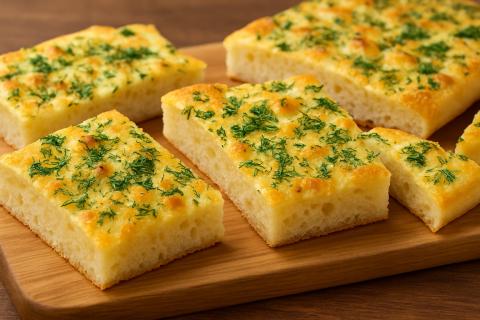 Кулинарный эксперт: свежая зелень усиливает вкус домашней фокаччи с сыром