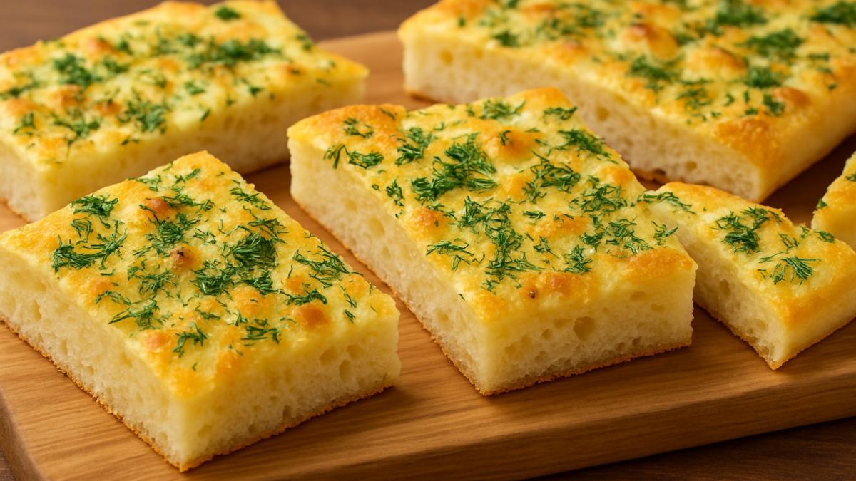 Фокачча с сыром и зеленью