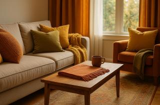 Дом, который лечит прикосновением: как осенний текстиль превращает стены в тепло