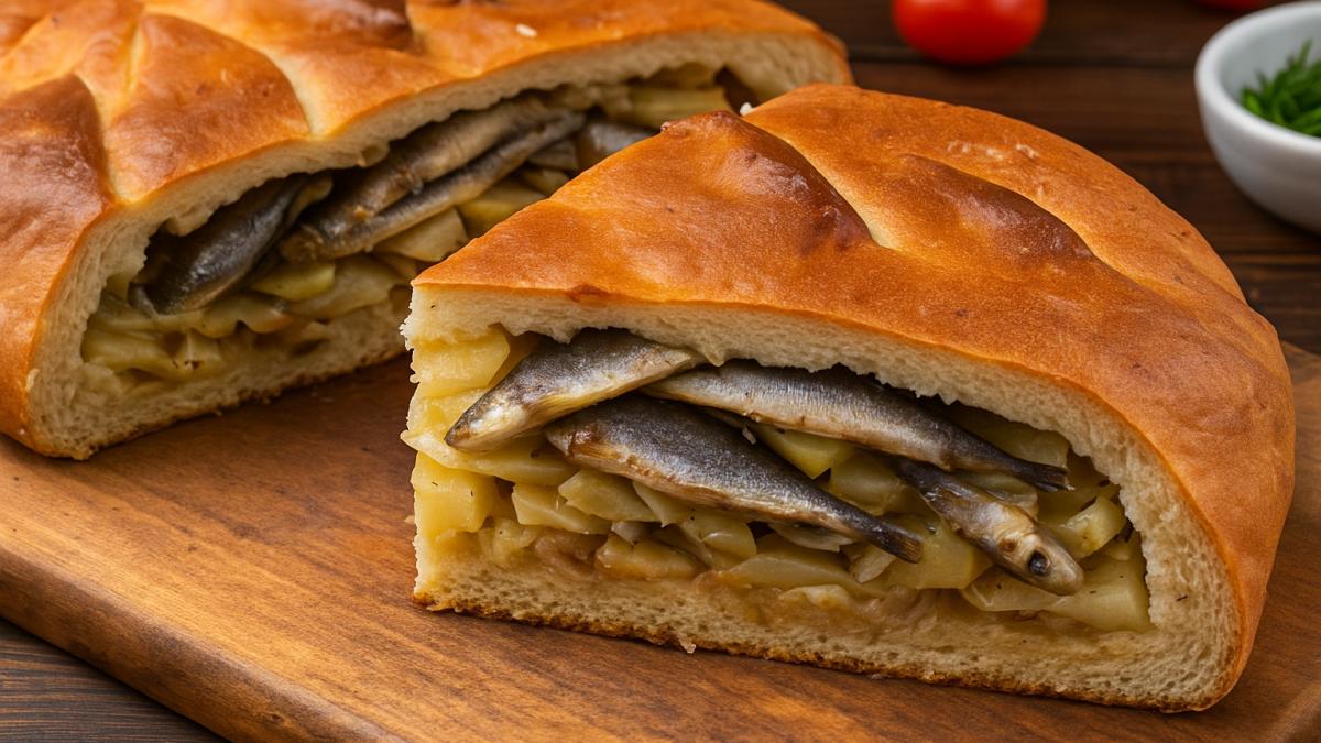 Пирог с корюшкой и картофелем Пирог с корюшкой и картофелем