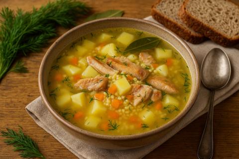 Копчёная рыба вместо мяса? Так суп становится вдвойне ароматным
