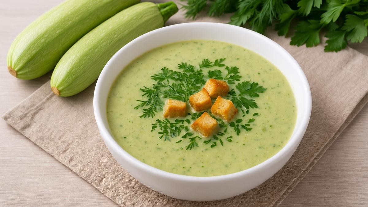 Крем-суп из кабачков с зеленью