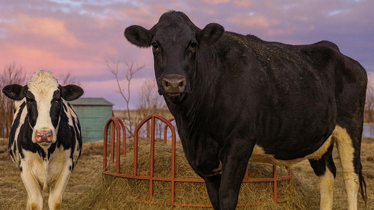 Коровы на пастбище