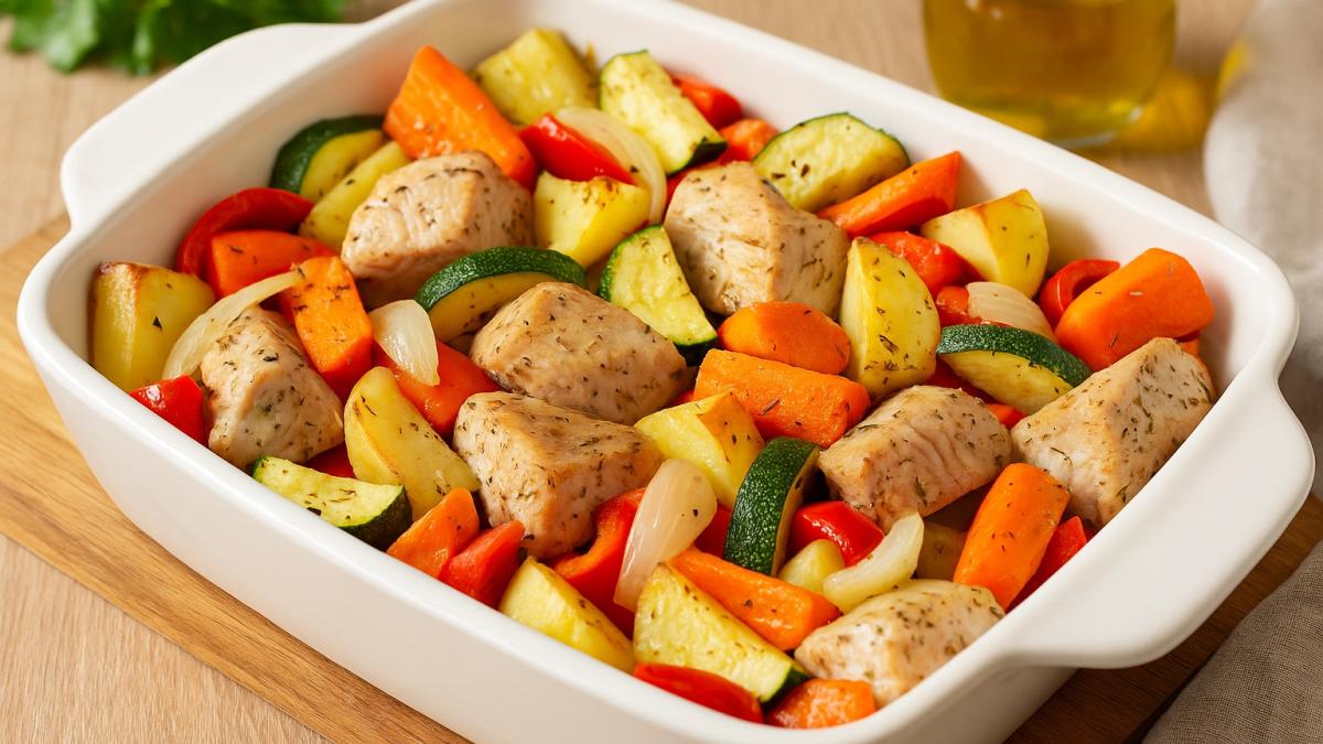Индейка, запечённая с овощами Индейка, запечённая с овощами
