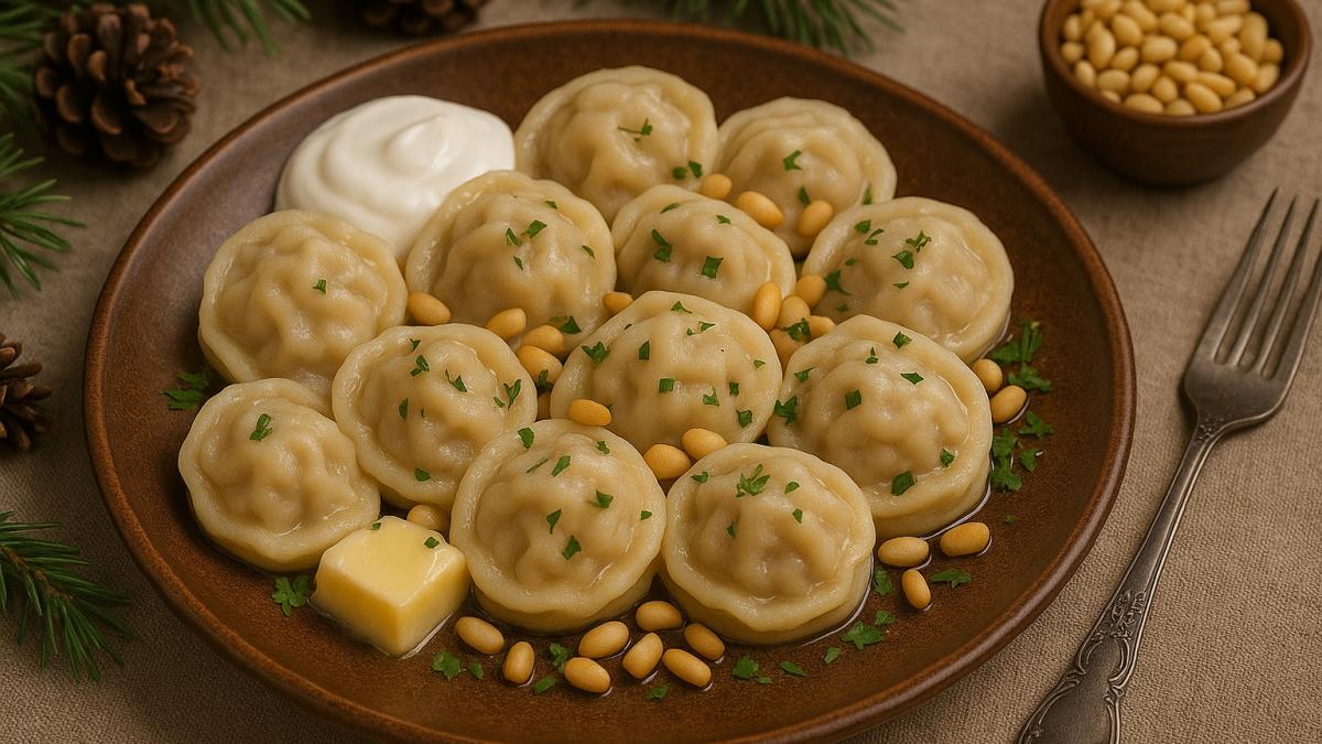 Пельмени с кедровыми орешками