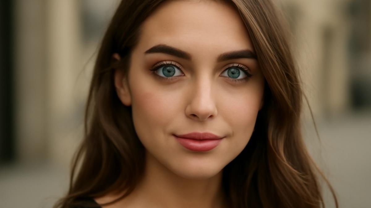 Женщина с цветными линзами Женщина с цветными линзами