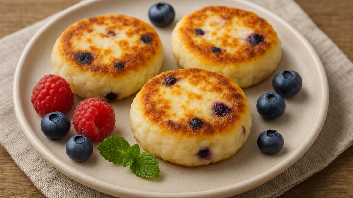 Творожные сырники с ягодами
