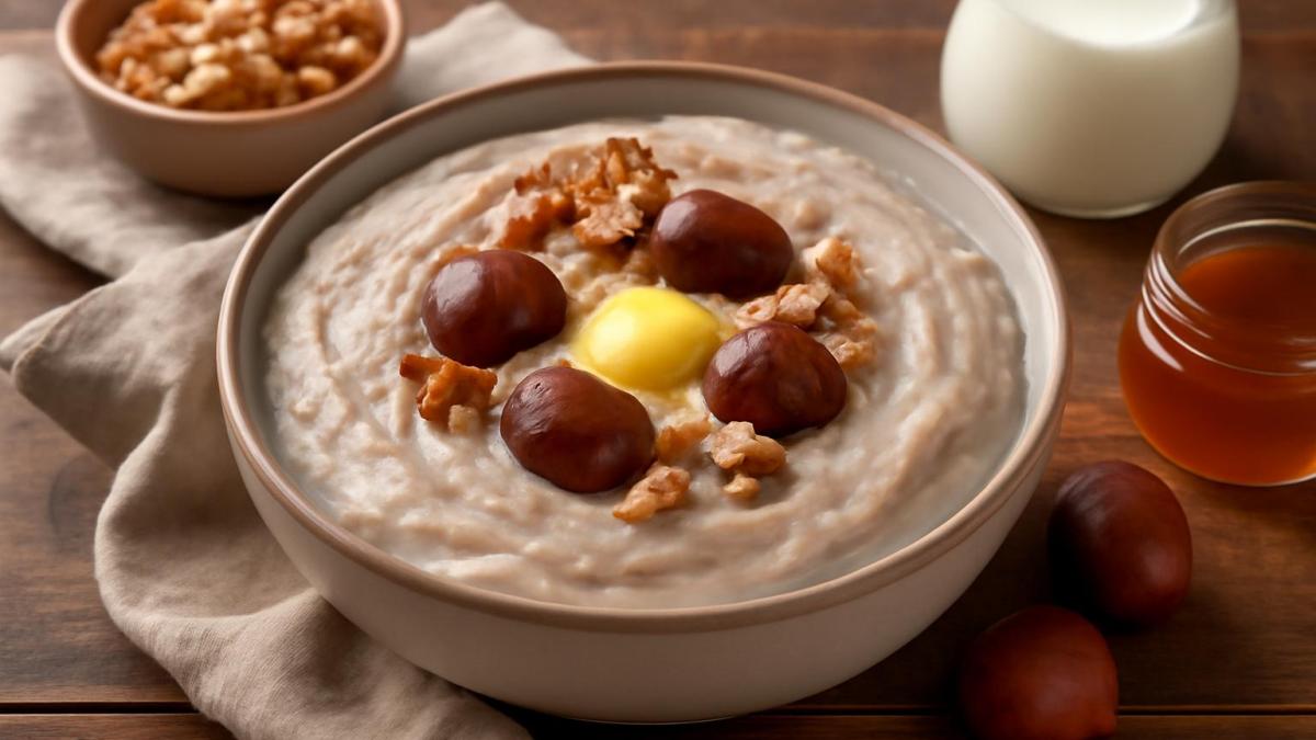 Каша из каштанов с молоком