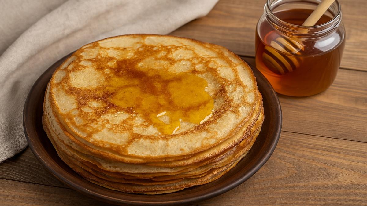 Блины на закваске с мёдом Блины на закваске с мёдом