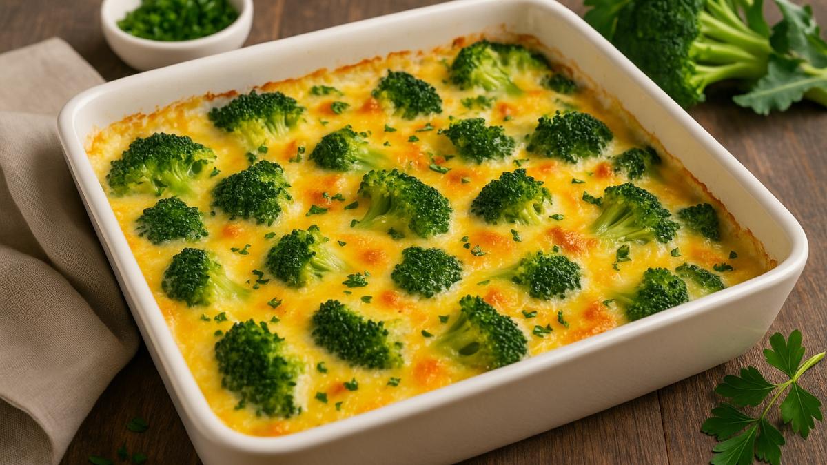 Запеканка с брокколи и сыром