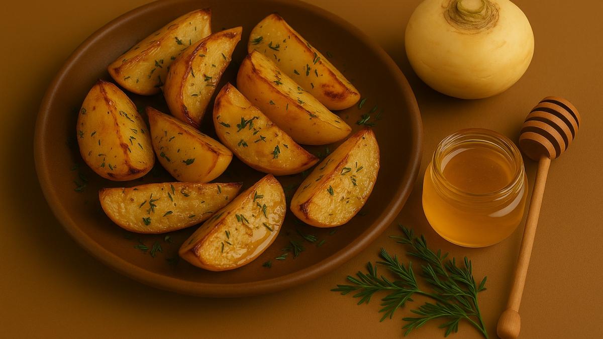 Печёная репа с мёдом