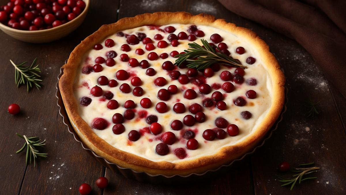 Пирог с брусникой и сметаной Пирог с брусникой и сметаной