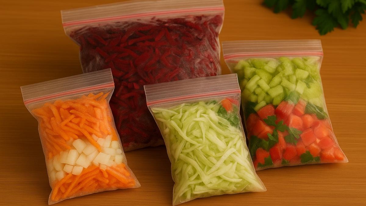 Домашняя заморозка овощей для борща