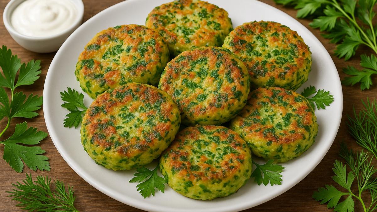 Овощные биточки с зеленью