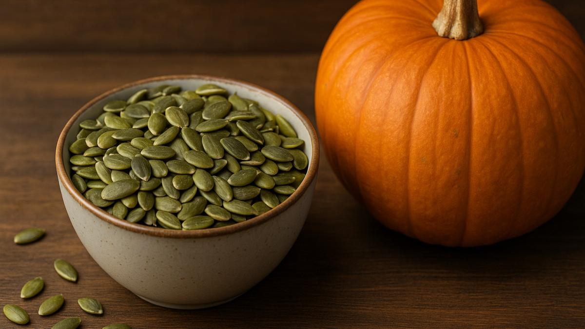 Тыквенные семечки в миске