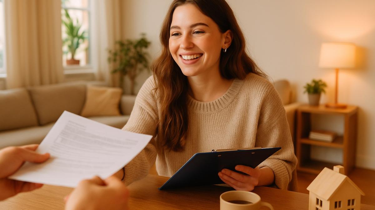 Девушка получает налоговый вычет за ипотеку