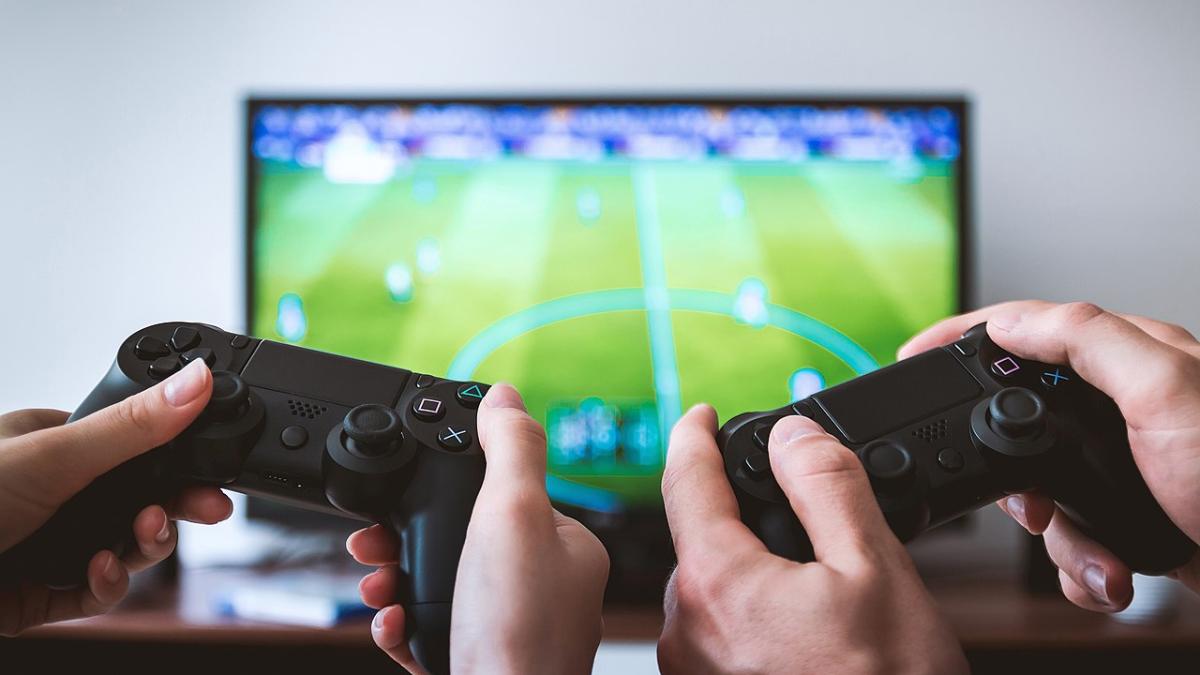 Two Person Playing Sony Ps4 Two Person Playing Sony Ps4