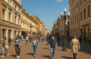 Пока милиция не заберёт: на Арбате предлагают туры по Москве, которые могут закончиться в отделении