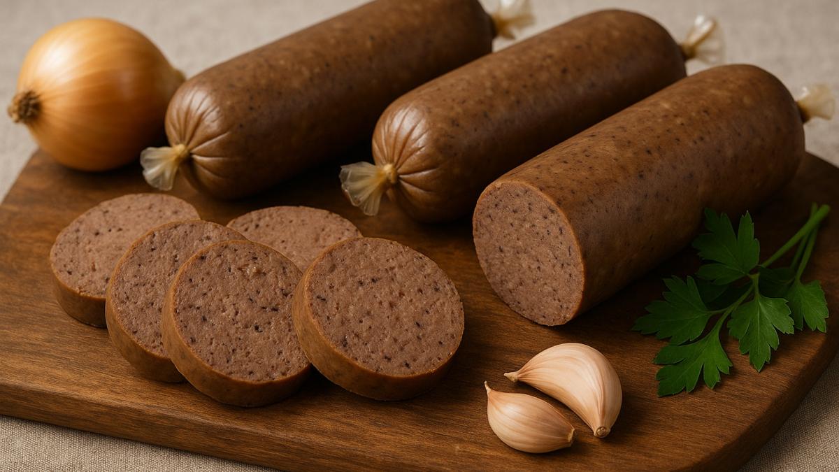 Колбаса из куриной печени с луком