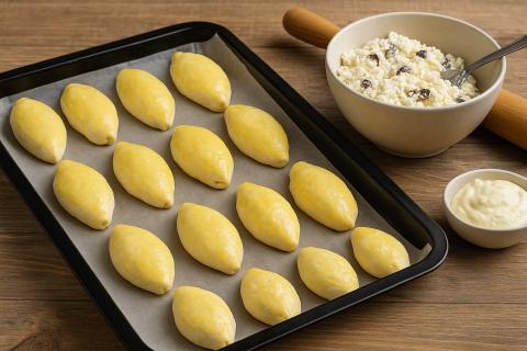 Кулинары: сладкие пирожки с творогом и изюмом подают с чаем или молоком