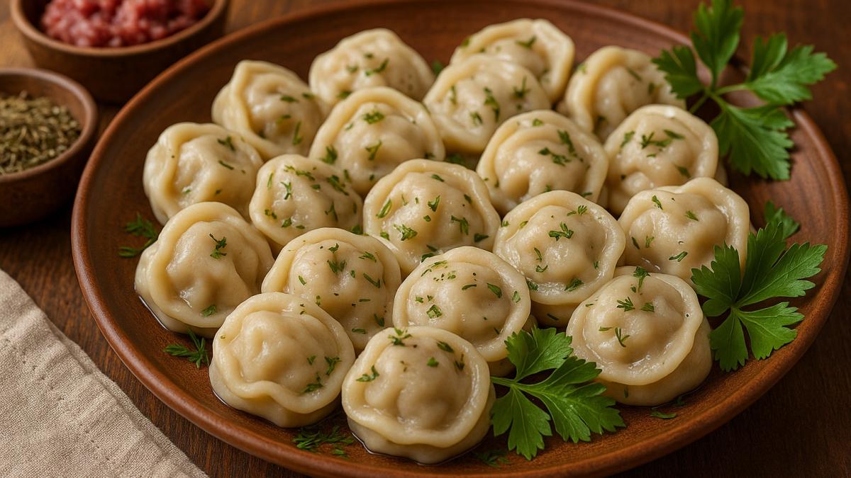Пельмени с мясом оленя и северными травами