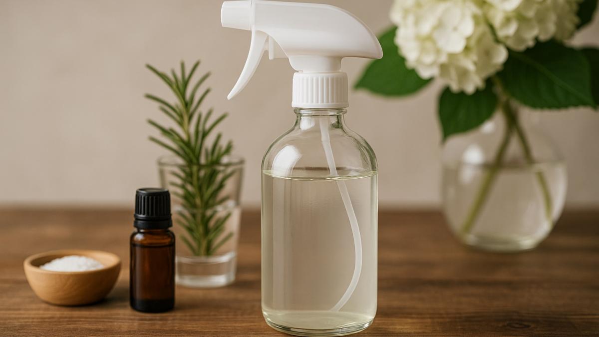 Самодельный освежитель воздуха на деревянном столе