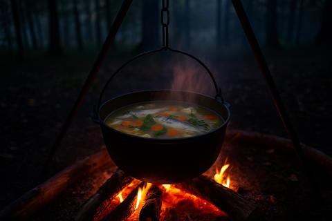 Chesterfield Outdoors назвал технику томления ухи на костре ключевым навыком походной кухни