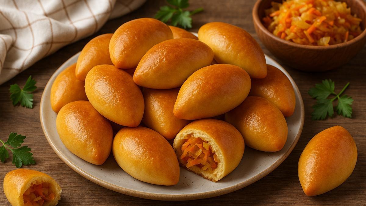 Мини-пирожки с капустой и морковью