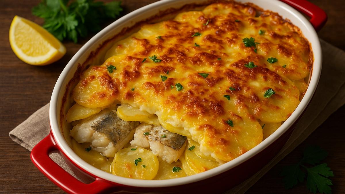 Картофельная запеканка с минтаем Картофельная запеканка с минтаем