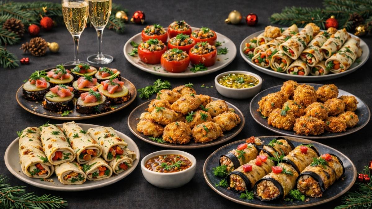 Новогодний стол с закусками