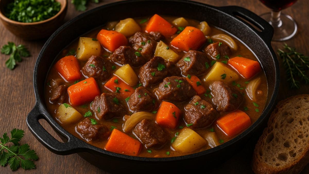 Рагу из оленины с морковью и кореньями Рагу из оленины с морковью и кореньями