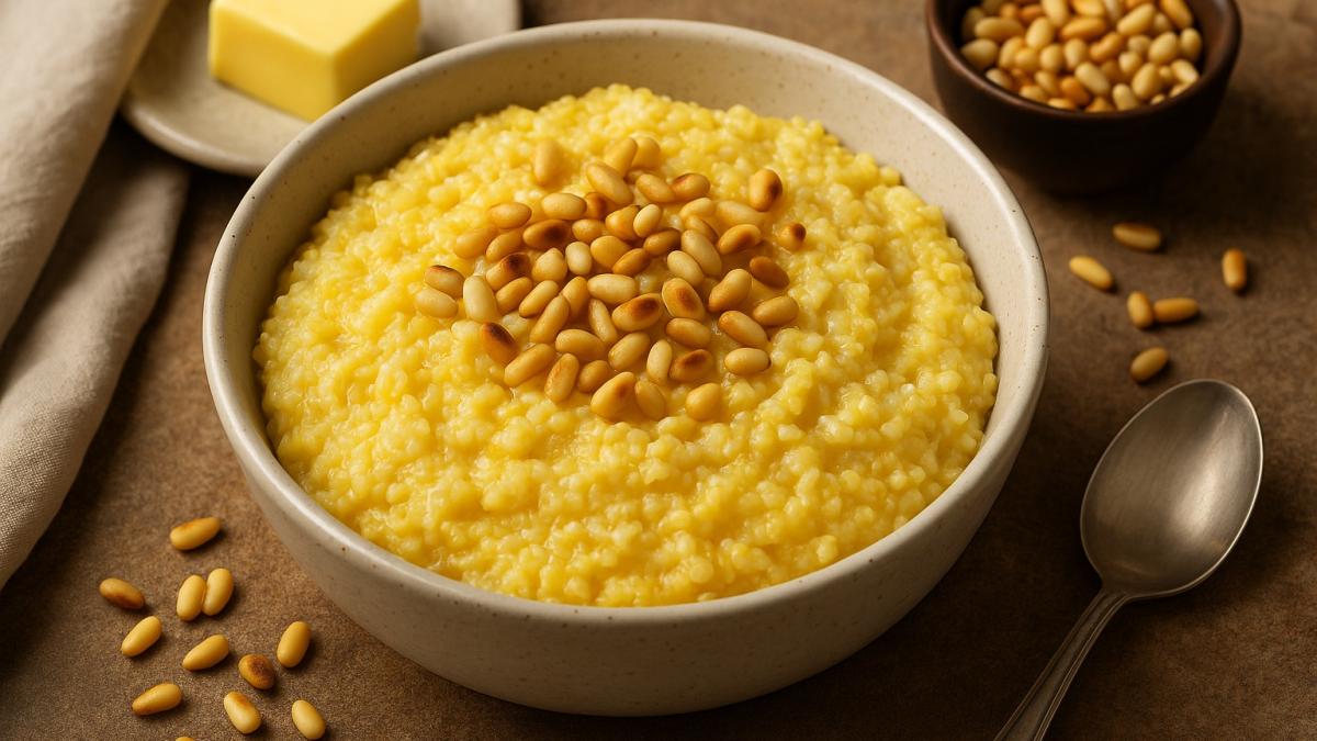 Каша из пшена с кедровыми орешками Каша из пшена с кедровыми орешками