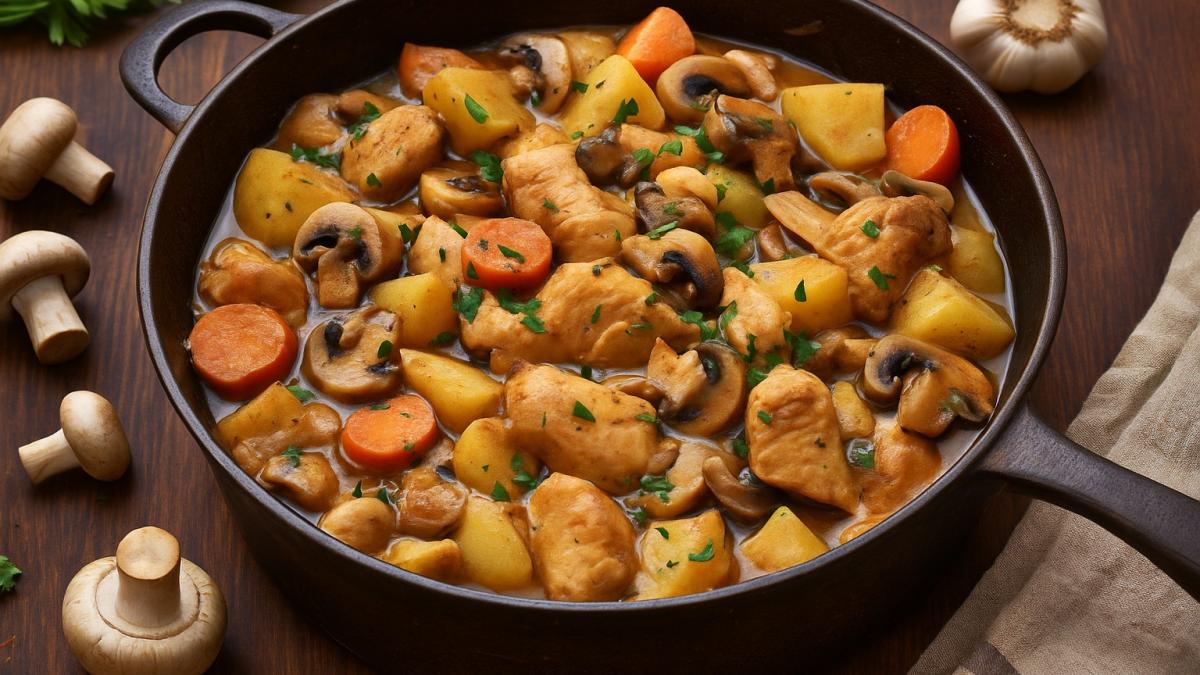Жаркое из курицы с грибами Жаркое из курицы с грибами