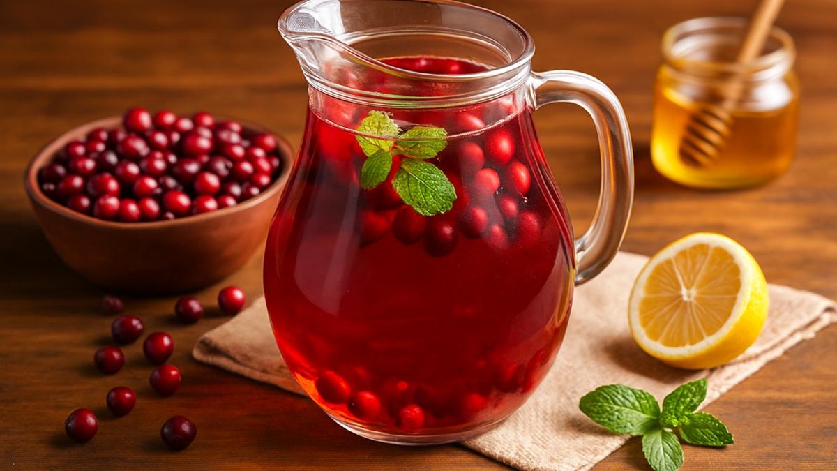 Клюквенный морс с мёдом Клюквенный морс с мёдом