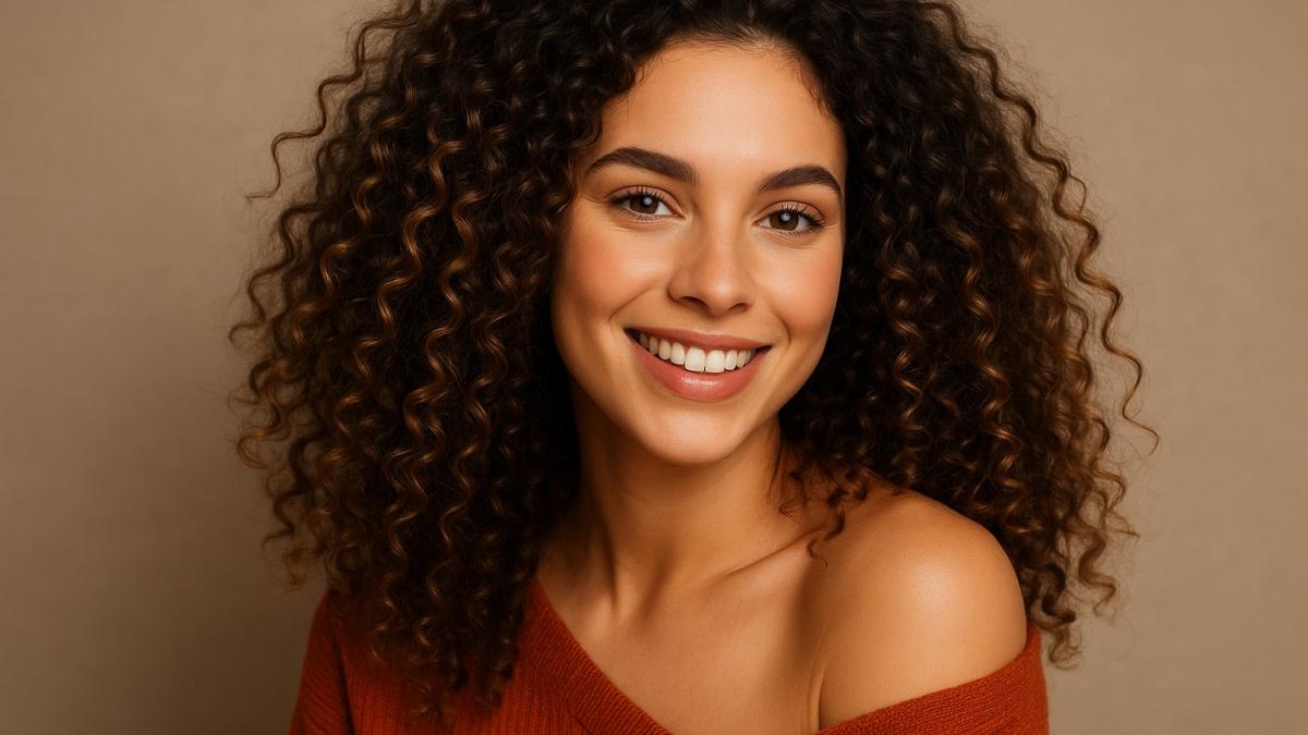 Девушка с кудрявыми волосами