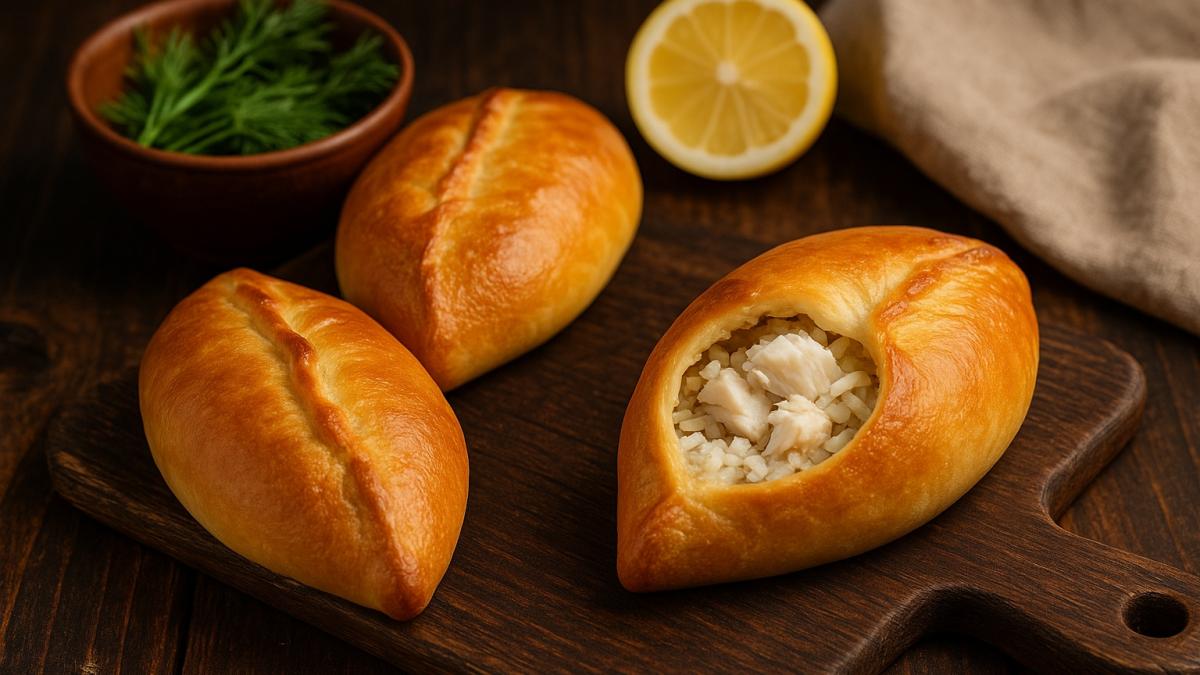Расстегай с рыбой и рисом Расстегай с рыбой и рисом