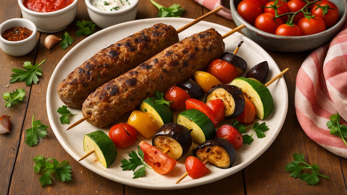 Турецкий кебаб с овощами Турецкий кебаб с овощами