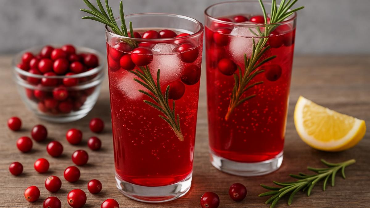 Газированный напиток с клюквой и розмарином Газированный напиток с клюквой и розмарином
