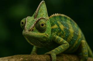 Хуан Даза: хамелеоны двигают глазами независимо благодаря спиральным нервам