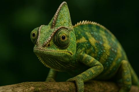 Хуан Даза: хамелеоны двигают глазами независимо благодаря спиральным нервам